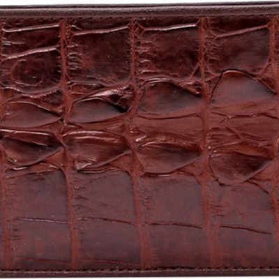 Bộ Ví & Thắt Lưng Nam Da Cá Sấu Gai Đuôi Huy Hoàng HT2208-HT4211 (23 x 11,5 cm) - Nâu Đỏ