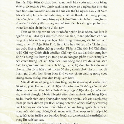 Anh hùng, chiến sĩ Điện Biên P.hủ (bản in 2024)