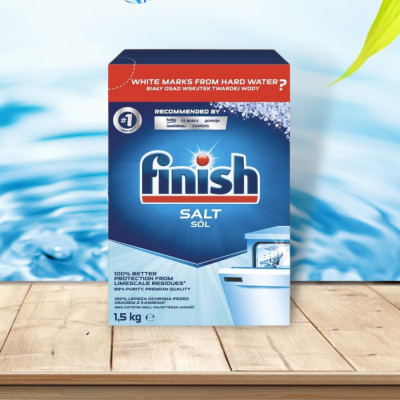 Combo Bột rửa bát Finish 2.5kg+Muối rửa bát Finish 1.5kg+Bóng finish 400ml