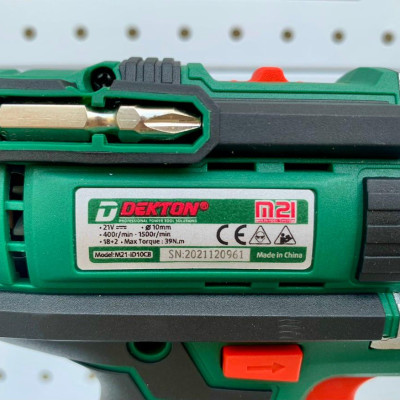 MÁY KHOAN PIN 21V 39N.m DEKTON M21-ID10CB - HÀNG CHÍNH HÃNG