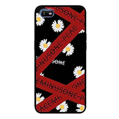 Ốp Lưng in cho Oppo A1k Mẫu Hoa Cúc Chéo Peace - Hàng Chính Hãng