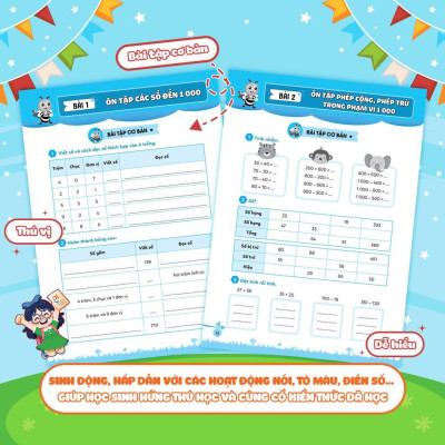 Sách - Bổ Trợ Toán -Tiếng Việt Bài Tập Cơ Bản Và Nâng Cao Lớp 3 - Combo 4 Cuốn - Megabook