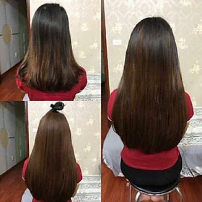 Tóc giả kẹp nữa đầu 3/4 chữ u dáng dài cao cấp