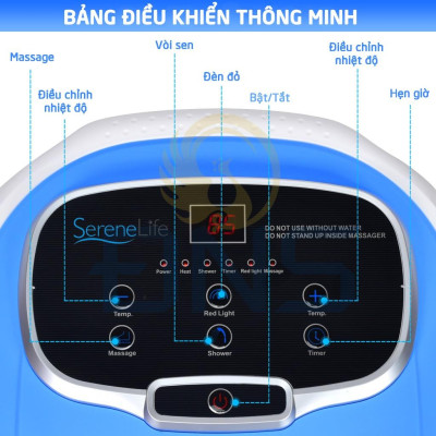 [Hàng Chính Hãng - BH 2 Năm] Bồn Ngâm Chân Serenelife Sl12 Mát Xa Chân - Nhập Khẩu Chính Hãng Mỹ - Đầy Đủ CO CQ Giấy Tờ Nhập Xuất