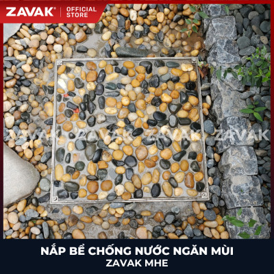 Nắp bể ngầm chống nước ngăn mùi inox ZAVAK MHE*-45 / KT 45x45cm, lát gạch 3cm, tải 600kg