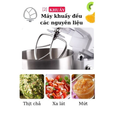 Máy đánh trứng trộn bột để bàn SOKANY SC-209, công suất lớn 800W,  cối INOX 4L trộn bột, nhào bột tự động - HÀNG CHÍNH HÃNG