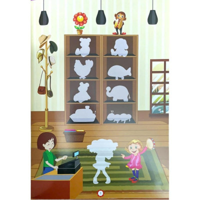 Sách - Bóc Dán Decal Thông Minh Sticker Đồ Hàng Cửa Hàng Đồ Chơi Dành Cho Bé - Hồng Ân