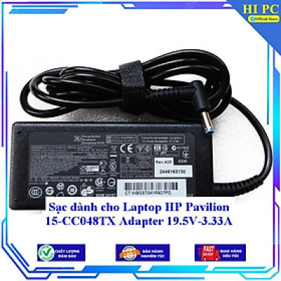 Sạc dành cho Laptop HP Pavilion 15-CC048TX Adapter 19.5V-3.33A - Kèm Dây nguồn - Hàng Nhập Khẩu