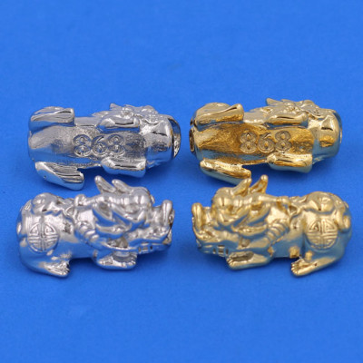 Chuỗi hạt đeo tay Gỗ Đỏ 15 ly - Vòng đeo tay Tỳ Hưu inox vàng VGOTHHBV15 - Vòng đeo tay size lớn