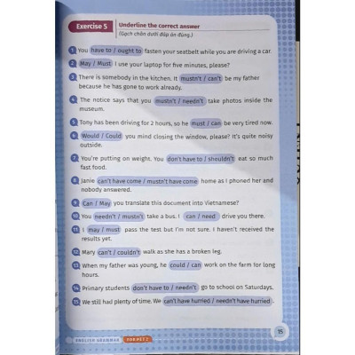 Sách - English Grammar For PET - Có Đáp Án - Tập 2 - Minh Thắng