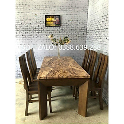 Bộ bàn ăn gỗ sồi đẹp BAG-17