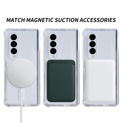 Ốp lưng Maqsafe cho Samsung Galaxy Z Fold 3 hiệu Likgus Maqsafe Magetic Case chống sốc trong suốt hỗ trợ sạc Maqsafe  siêu mỏng 1.5mm, độ trong tuyệt đối, chống trầy xước, chống ố vàng, tản nhiệt tốt - hàng nhập khẩu