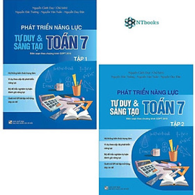 Combo 2 cuốn Sách Phát triển năng lực tư duy và sáng tạo Toán 7 Tập 1+ Tập 2 (Biên soạn theo chương trình GDPT 2018)