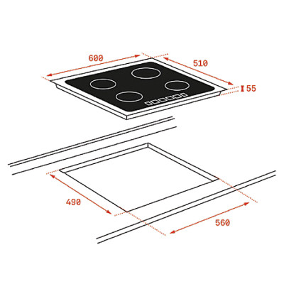 Bếp điện từ TEKA IBC 63015 BK MSS - Hàng Chính Hãng