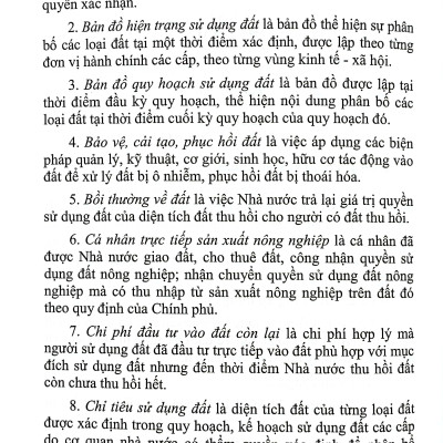 Luật Đất Đai (Hiện Hành)(Được Quốc Hội Thông Qua Ngày 18/01/2024, Có Hiệu Lực Từ Ngày 01/01/2025)