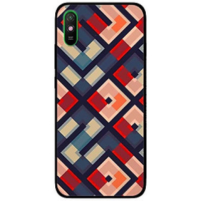 Ốp lưng dành cho Xiaomi Redmi 9A mẫu Họa Tiết Vuông Chéo