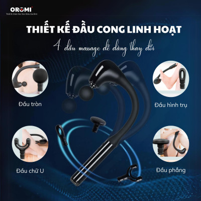 Máy Massage Cầm Tay Cao Cấp OROMI ORM-099 - Dụng Cụ Mát-Xa Thiết Kế Cong, Mát Xa Chuyên Nghiệp