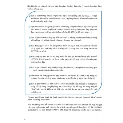 Sách - Kết Hợp Giáo Dục STEAM Và Giáo Dục Cảm Xúc Xã Hội SEL Dành Cho Tiểu Học Và Mầm Non - Hồng Ân