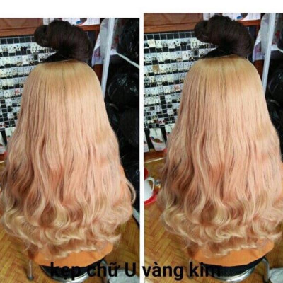 Tóc kẹp chữ u cao cấp màu nỗi chịu nhiệt- hình thật