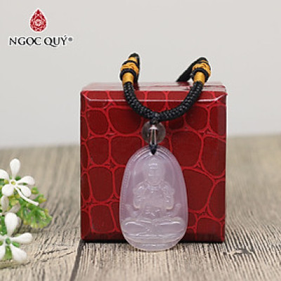 Dây chuyền phật bản mệnh đá mã não trắng mệnh thủy, kim - Ngọc Quý Gemstones