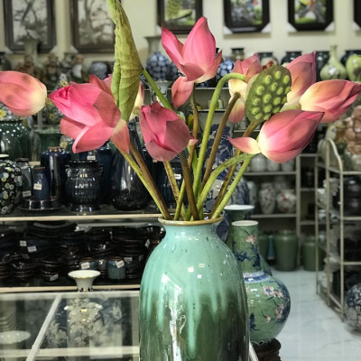 LỌ HOA MEN HOẢ BIẾN- gốm sứ bát tràng