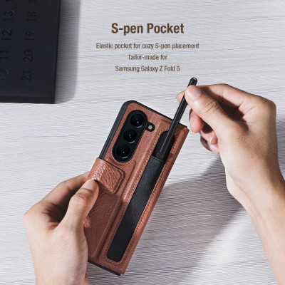 Bao da dành cho Galaxy Z Fold 5 Nillkin Aoge-hàng chính hãng