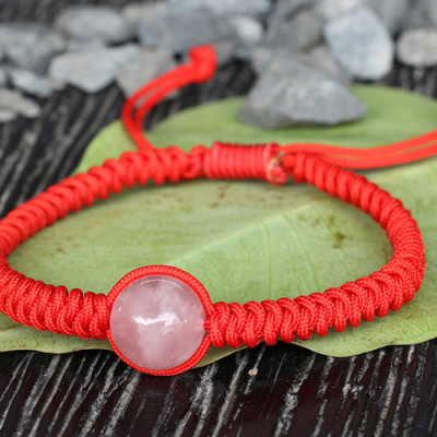 Vòng Tay Kết Dây Hạt Đá Thạch Anh Hồng Ngọc Quý Gemstones GA15