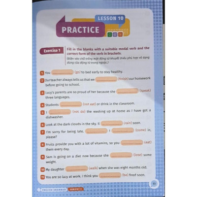 Sách - English Grammar For PET - Có Đáp Án - Tập 2 - Minh Thắng