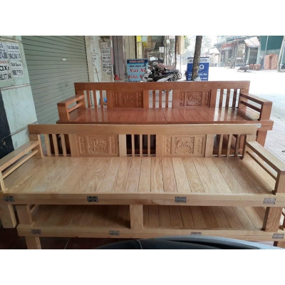 GIƯỜNG GHẾ GẤP 1m6 GỖ XOAN ĐÀO HÀNG DÀY CHẮC