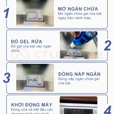 Gel rửa chén hòa tan nhanh Finish All in 1 Max Lemon, 700 ml - EU