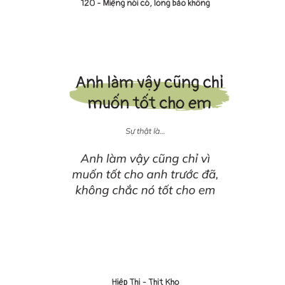 Miệng Nói Có, Lòng Bảo Không