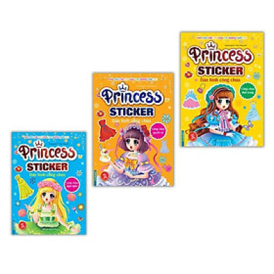 Sách - Princess Sticker Dán Hình Công Chúa - Ngọt Ngào + Quyến Rũ + Thời Trang - Combo 3 Cuốn - Minh Thắng