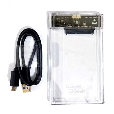 Box ổ cứng di động 2.5 inch trong suốt hộp đựng ổ cứng laptop PC chuẩn USB 2.0 - miếng lót chuột