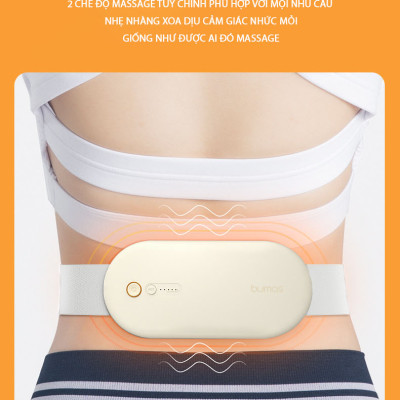 Đai Chườm Nóng, Máy Massage Giảm Đau Bụng Kinh BUMAS BU01 - Hỗ Trợ Chống Lão Hoá Da Sau Sinh - Hàng Chính Hãng