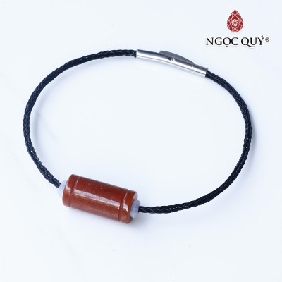 Vòng dây thép đá cẩm thạch huyết mệnh hỏa , thổ - Ngọc Quý Gemstones
