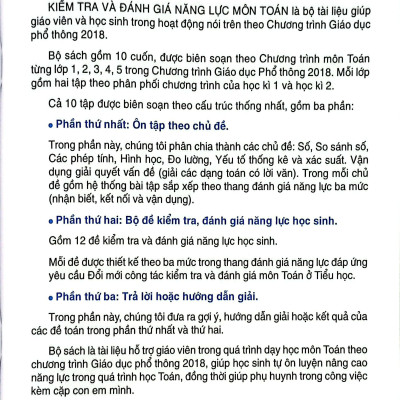 Sách - Kiểm Tra Và Đánh Giá Năng Lực Toán 1 - Học Kì 1