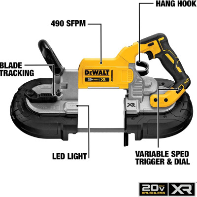 MÁY CƯA CẦM TAY 18V 620W DEWALT DCS374M1- HÀNG CHÍNH HÃNG