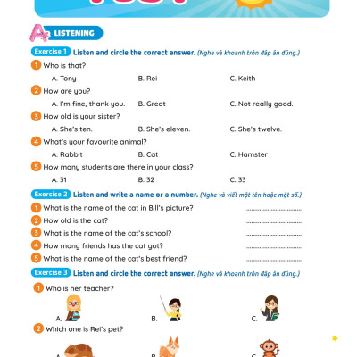 Sách - Phiếu Ôn Hè Tiếng Anh Lớp 3