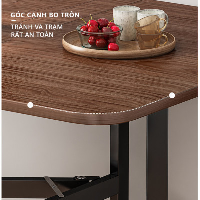 Bàn ăn gấp gọn thông minh có bánh xe di chuyển, tiết kiệm diện tích thương hiệu IGA - GM107