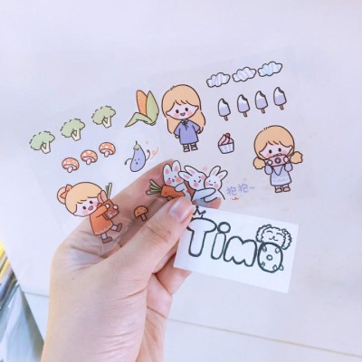 Hình dán sticker cute dán sổ tay decor combo hộp 100 tấm stickers chống nước ST2