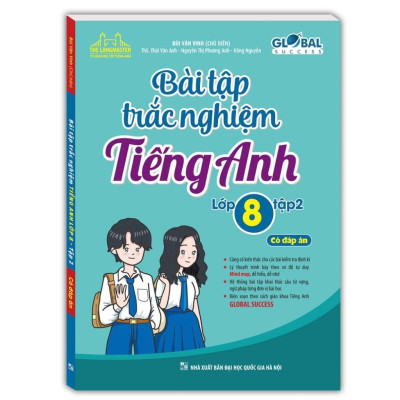 Sách - Global Success - Bài Tập Trắc Nghiệm Tiếng Anh Lớp 8 - Có Đáp Án - Combo 2 Tập - Minh Thắng