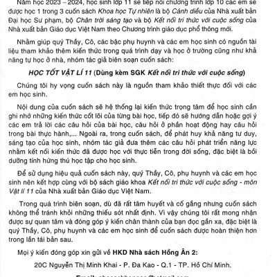 Học Tốt Vật Lí 11 (Dùng Kèm SGK Kết Nối Tri Thức Với Cuộc Sống)_HA