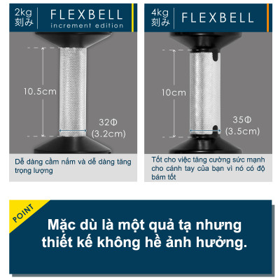 Nuobell flexbell - [All Black] Quả tạ tay điều chỉnh trọng lượng 36kg mỗi lần đổi 2kg 16 cấp độ tạ đòn tập luyện chuyên nghiệp gym