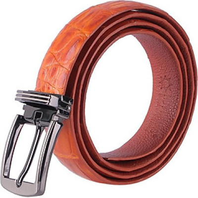 Thắt Lưng Nữ Da Cá Sấu Nguyên Con Bụng Huy Hoàng HT5216 - Vàng