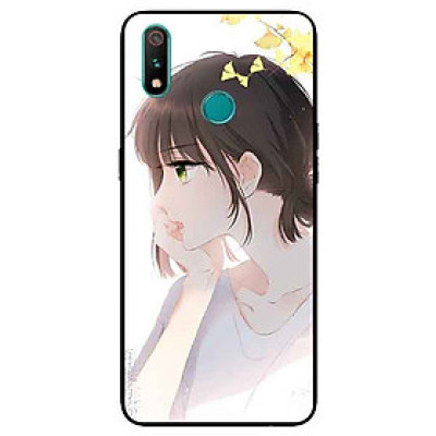 Ốp Lưng in cho Realme 3 Mẫu Cô Gái Mắt Xanh - Hàng Chính Hãng