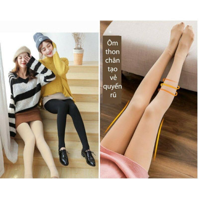 Quần tất lót lông siêu ấm giữ nhiệt cực tốt- có 2 màu da và đen