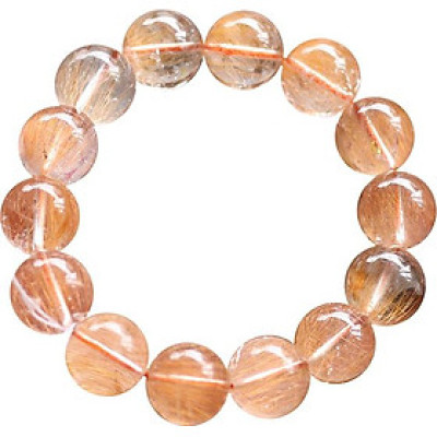 Vòng Thạch Anh Tóc Cam Brazil 16.5mm Ngọc Quý Gemstones VT123