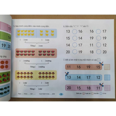 Toán tiền tiểu học - Cộng trừ trong phạm vi 10, 20 - Tập viết cho bé chuẩn bị vào lớp 1