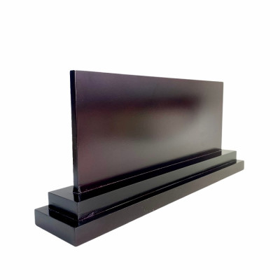 Bảng chức danh đế gỗ DG04 chân 2 cấp 355x70mm, thân trên 310x120mm