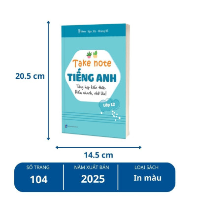 Sách - Take Note Tiếng Anh Lớp 12 - Tổng hợp kiến thức hiểu nhanh, nhớ lâu - TKBooks